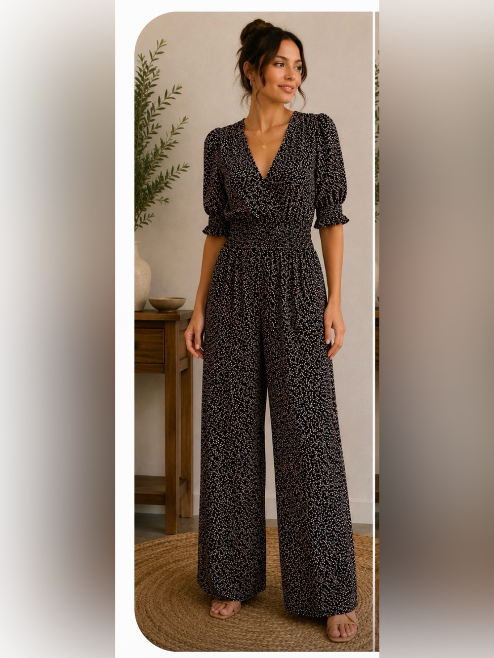 Max Studio Wide Leg Smocked Waist Boho
Chic Romantic Casual Elegant Size S